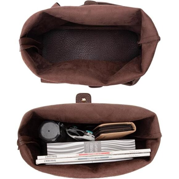 Slouchy Hobo Bags for Women Coffee1 - Picture 4 of 5